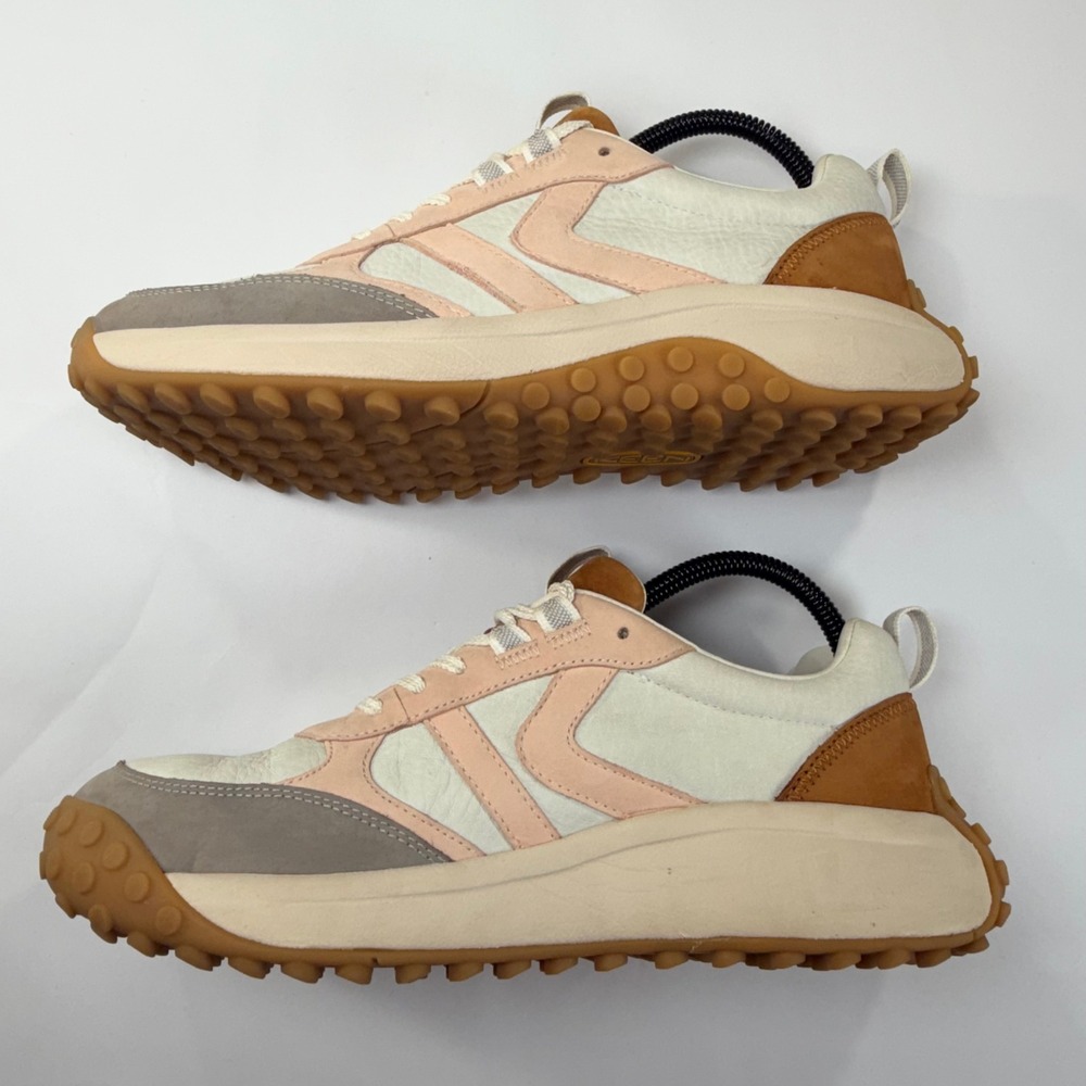 Keen K586 Trail Sneaker Womens 9.5 Pink Cream Brown Leather Walking Shoes - Picture 8 of 11
